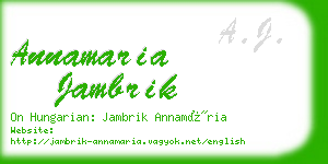 annamaria jambrik business card